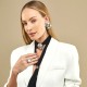 Colar Camila Klein Borbotão Choker Lenço Prata Velho