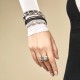 Pulseira Camila Klein Borbotão Kit Pérolas Prata Velho