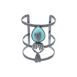 Pulseira Camila Klein Água Bracelete Turquesa Grafite