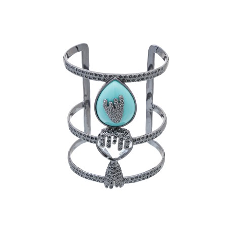 Pulseira Camila Klein Água Bracelete Turquesa Grafite