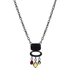 Colar Camila Klein Memories Pingentes Metal Preto