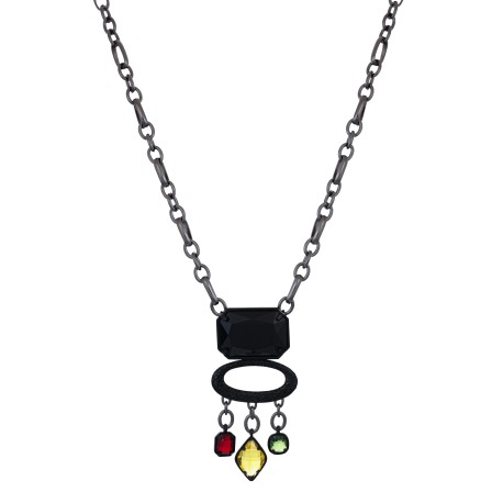 Colar Camila Klein Memories Pingentes Metal Preto