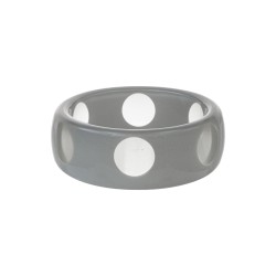 Pulseira Bianca Accessory Acrílica Poá Cinza Perolado