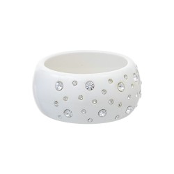 Pulseira Bianca Accessory Acrílica Strass Branca