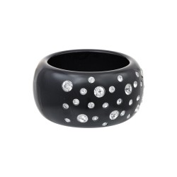 Pulseira Bianca Accessory Acrílica Strass Preta
