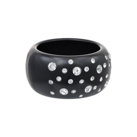 Pulseira Bianca Accessory Acrílica Strass Preta