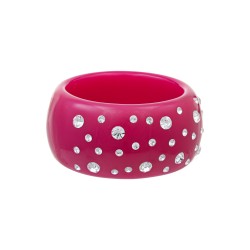 Pulseira Bianca Accessory Acrílica Strass Rosa