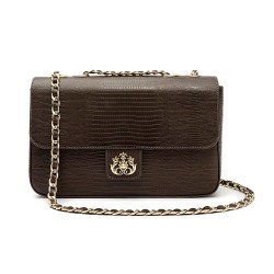 Bolsa Isla Anne Jumbo Couro Natural Lizard Brown