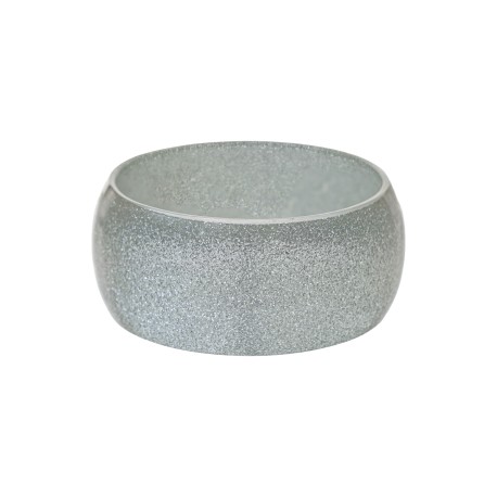 Pulseira Bianca Accessory Acrílica Gliter Prata