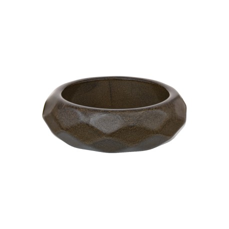 Pulseira Bianca Accessory Acrílica Facetada Cáqui Escura