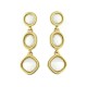 Brinco Fane's Jóias Contemporâneas Cristal Longo Dourado