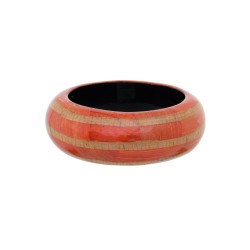 Pulseira Bianca Accessory Acrílica Listrada Laranja e Bege