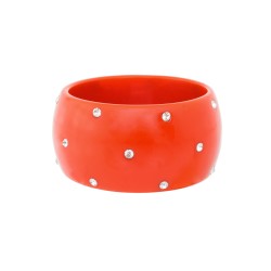 Pulseira Bianca Accessory Acrílica Strass Laranja