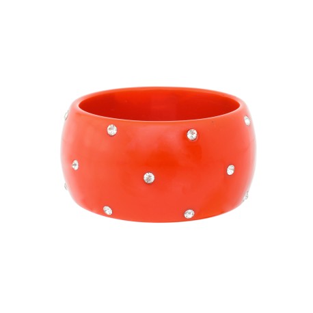 Pulseira Bianca Accessory Acrílica Strass Laranja