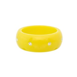 Pulseira Bianca Accessory Acrílica Strass Amarela