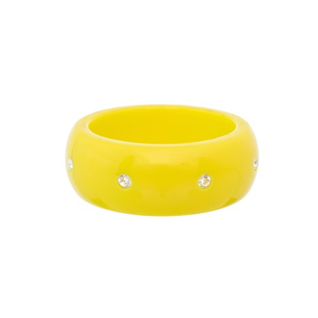 Pulseira Bianca Accessory Acrílica Strass Amarela