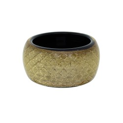 Pulseira Maria Chic Acessórios Acrílica Dourada