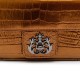 Bolsa Isla Anne Mini Baguete Couro Natural Croco Bronze