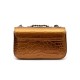 Bolsa Isla Anne Mini Baguete Couro Natural Croco Bronze