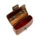 Bolsa Isla Anne Mini Baguete Couro Natural Croco Bronze
