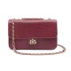 Bolsa Isla Anne Jumbo Couro Natural Croco Burgundy