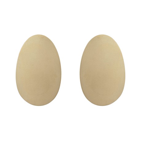 Brinco Luiza Rogi Una Oval Metal Ouro Envelhecido