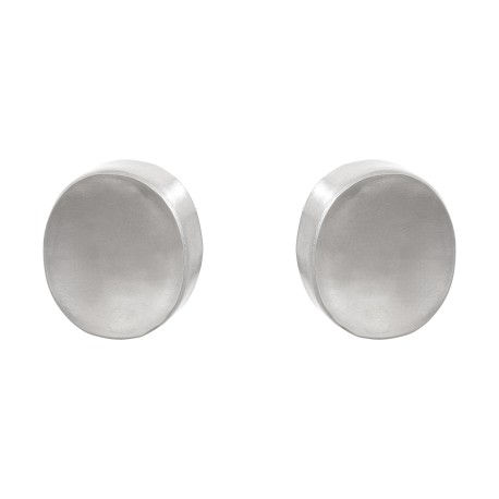 Brinco Luiza Rogi Una Oval Metal Prata Envelhecido