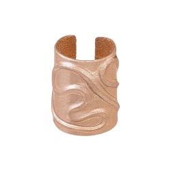 Pulseira Maria chic Acessórios Bracelete Couro Metalizado Rose