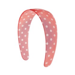 Tiara Bianca Accessory Poá Acrílica Vermelha e Branca L
