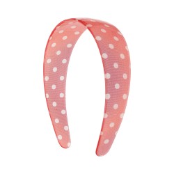 Tiara Bianca Accessory Poá Acrílica Vermelha e Branca M