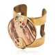 Pulseira Camila Klein Cavalo Bracelete Pedra Natural Ouro Velho