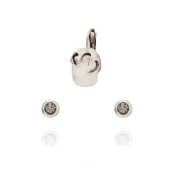 Brinco Camila Klein Borbotão Kit Ear Cuff Prata Vintage