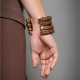 Pulseira Nádia Gimenes Mocha & Cherry Bracelete Dourado