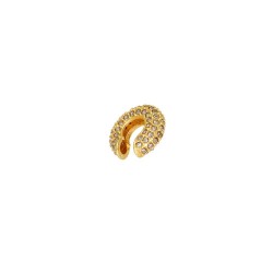 Brinco Nádia Gimenes Piercing Multi Cristais Dourado