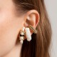 Brinco Nádia Gimenes Piercing Multi Cristais Dourado