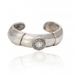 Pulseira Camila Klein Quadrados Bracelete Prata Velho