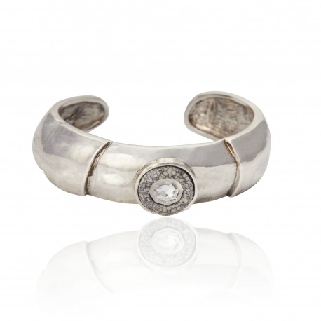 Pulseira Camila Klein Quadrados Bracelete Prata Velho