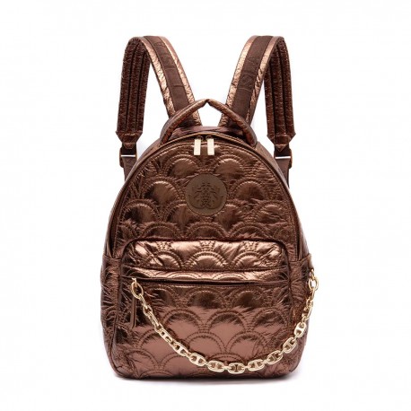 Bolsa Isla Puffer Mochila Nylon Bronze