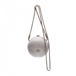 Bolsa Isla Clutch Esfera Mini Cristais Prata