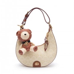 Bolsa Isla Sirena Hobo Monograma Canvas Creme