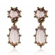 Brinco Claudia Arbex Cristal Blue Edition Gota Ouro Vintage