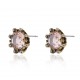 Brinco Claudia Arbex Cristal Blue Edition Ouro Vintage