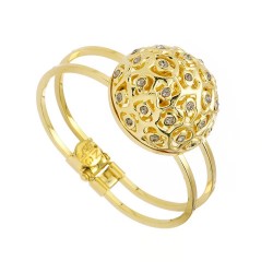 Pulseira Nádia Gimenes Mínimal Bracelete Dourado
