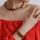 Pulseira Camila Klein Riviera Cristais Ouro Velho