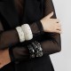 Pulseira Bianca Accessory Acrílica Strass Branca