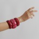 Pulseira Bianca Accessory Acrílica Strass Rosa