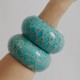 Pulseira Bianca Accessory Acrílica Bolas Turquesa