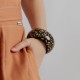 Pulseira Bianca Accessory Acrílica Preta e Bege