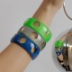 Pulseira Bianca Accessory Acrílica Poá Cinza Perolado