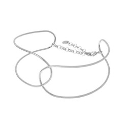 Colar Nádia Gimenes Choker Fio Metal Prata